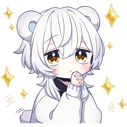 Lovely Polar Bear Boy Telegram Sticker #21 - Lovely Polar Bear Boy #21