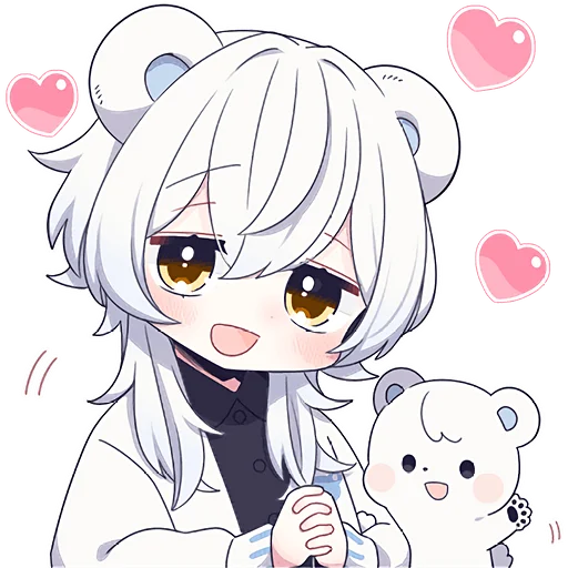 Lovely Polar Bear Boy Telegram Sticker #23 - Lovely Polar Bear Boy #23