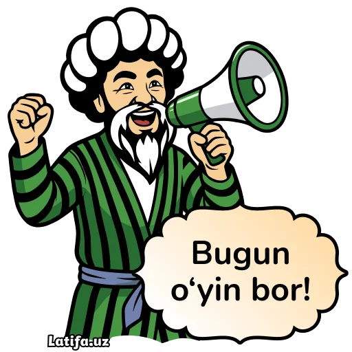 Latifa Uzbekistan Greetings Stickers Telegram Sticker #3 - Latifa Uzbekistan Greetings Stickers #3