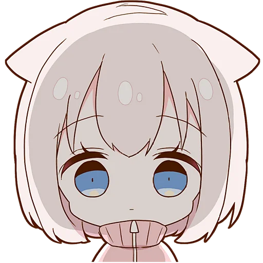 Lazy Minineko Girl Telegram Sticker #1 - Lazy Minineko Girl #1