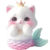 Little Cat Mermaid Emoji Telegram Sticker #14 - Little Cat Mermaid Emoji #14