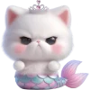 Little Cat Mermaid Emoji Telegram Sticker #15 - Little Cat Mermaid Emoji #15
