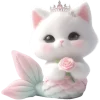 Little Cat Mermaid Emoji Telegram Sticker #22 - Little Cat Mermaid Emoji #22