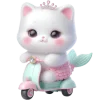 Little Cat Mermaid Emoji Telegram Sticker #24 - Little Cat Mermaid Emoji #24