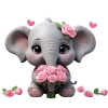 Little Elephant Emoji Telegram Sticker #2 - Little Elephant Emoji #2
