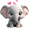 Little Elephant Emoji Telegram Sticker #5 - Little Elephant Emoji #5