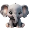 Little Elephant Emoji Telegram Sticker #14 - Little Elephant Emoji #14