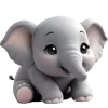 Little Elephant Emoji Telegram Sticker #15 - Little Elephant Emoji #15