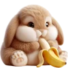 Cute Bunny Rabbit Emoji Telegram Sticker #6 - Cute Bunny Rabbit Emoji #6