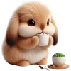 Cute Bunny Rabbit Emoji Telegram Sticker #7 - Cute Bunny Rabbit Emoji #7