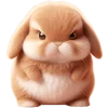 Cute Bunny Rabbit Emoji Telegram Sticker #9 - Cute Bunny Rabbit Emoji #9