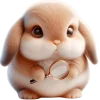 Cute Bunny Rabbit Emoji Telegram Sticker #13 - Cute Bunny Rabbit Emoji #13