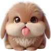 Cute Bunny Rabbit Emoji Telegram Sticker #23 - Cute Bunny Rabbit Emoji #23