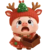 Little Pig Christmas Emoji Telegram Sticker #5 - Little Pig Christmas Emoji #5