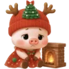 Little Pig Christmas Emoji Telegram Sticker #23 - Little Pig Christmas Emoji #23