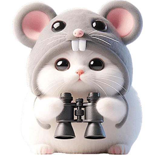 Hamster in Mouse Hat Telegram Sticker #20 - Hamster in Mouse Hat #20