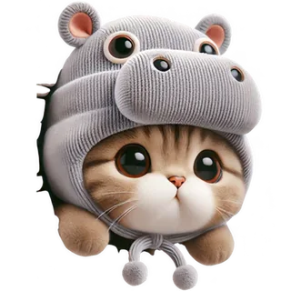 Hippo Hat Kitten