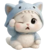 Meow Shark Emoji Telegram Sticker #5 - Meow Shark Emoji #5