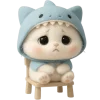 Meow Shark Emoji Telegram Sticker #9 - Meow Shark Emoji #9