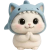 Meow Shark Emoji Telegram Sticker #24 - Meow Shark Emoji #24