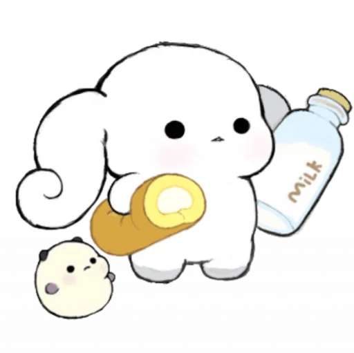 Milk Roll Bunny CHOUPOPO & Chouding