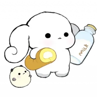Milk Roll Bunny CHOUPOPO & Chouding
