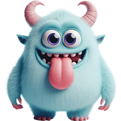 Monster Blue Cute Telegram Sticker #1 - Monster Blue Cute #1
