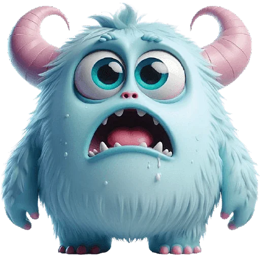 Monster Blue Cute Telegram Sticker #8 - Monster Blue Cute #8