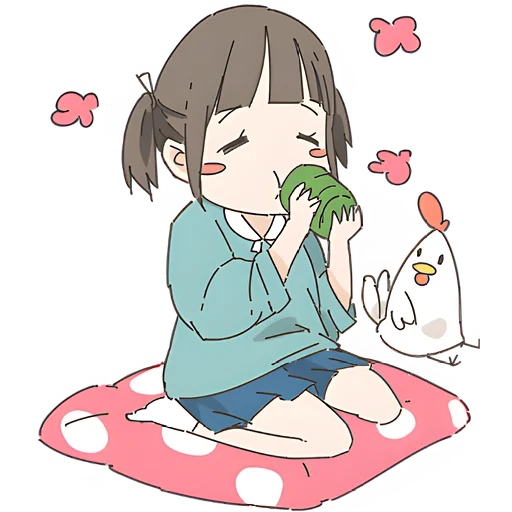Nemechan And Chicken Telegram Sticker #17 - Nemechan And Chicken #17