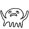Cute Sad Octopus Emotions Emoji Set Telegram Sticker #8 - Cute Sad Octopus Emotions Emoji Set #8