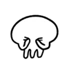 Cute Sad Octopus Emotions Emoji Set Telegram Sticker #9 - Cute Sad Octopus Emotions Emoji Set #9