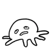 Cute Sad Octopus Emotions Emoji Set Telegram Sticker #24 - Cute Sad Octopus Emotions Emoji Set #24