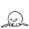 Cute Sad Octopus Emotions Emoji Set Telegram Sticker #25 - Cute Sad Octopus Emotions Emoji Set #25