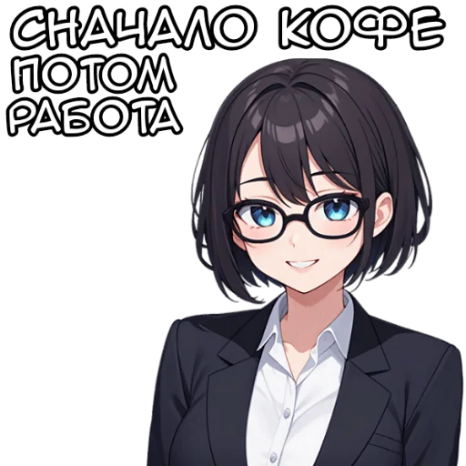 Office Tyan Telegram Sticker #23 - Office Tyan #23