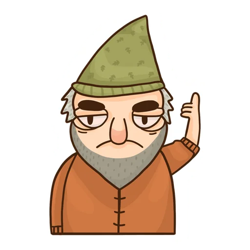 Grumpy Gnome By Telegram Sticker #2 - Grumpy Gnome By #2