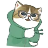 Omekashi Nyan Emoji Telegram Sticker #12 - Omekashi Nyan Emoji #12