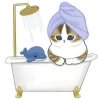 Omekashi Nyan Emoji Telegram Sticker #17 - Omekashi Nyan Emoji #17