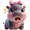 Paired Hippo 2 Emoji Telegram Sticker #18 - Paired Hippo 2 Emoji #18