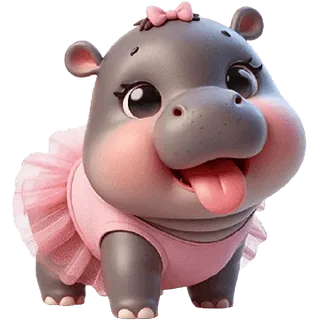 Cute Baby Hippo