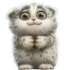 Pallas Cat Super Fat Emoji Telegram Sticker #21 - Pallas Cat Super Fat Emoji #21