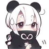 Panda Girl Emoji Telegram Sticker #4 - Panda Girl Emoji #4