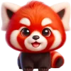 Panda Red Cut Emoji Telegram Sticker #15 - Panda Red Cut Emoji #15