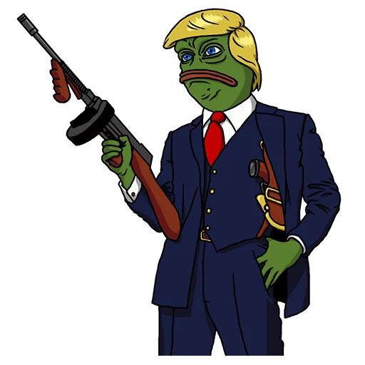 Pepe Trump Telegram Sticker #3 - Pepe Trump #3