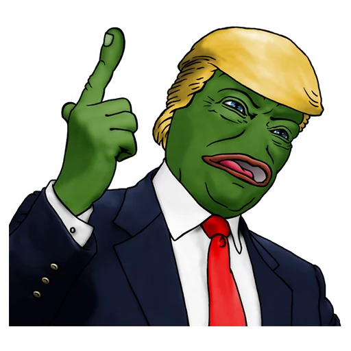 Pepe Trump Telegram Sticker #7 - Pepe Trump #7