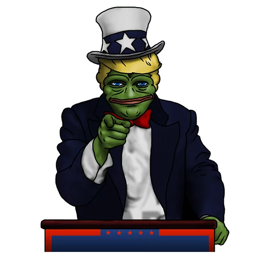 Pepe Trump Telegram Sticker #8 - Pepe Trump #8
