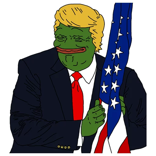 Pepe Trump Telegram Sticker #9 - Pepe Trump #9