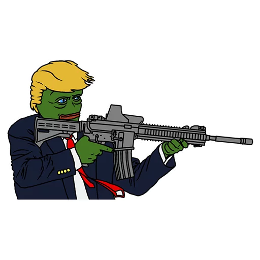 Pepe Trump Telegram Sticker #12 - Pepe Trump #12