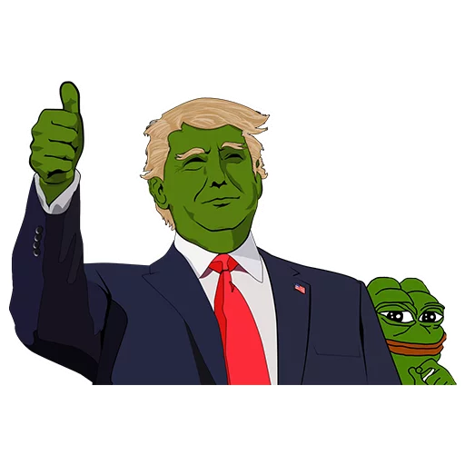 Pepe Trump Telegram Sticker #15 - Pepe Trump #15