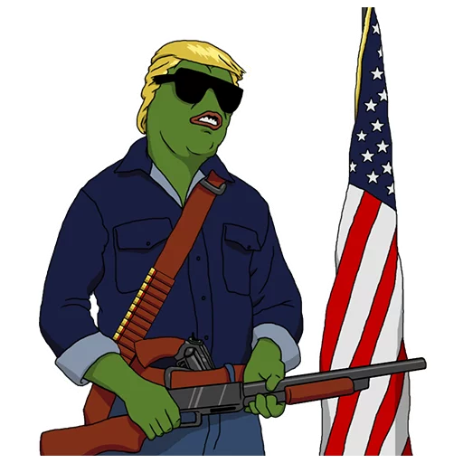 Pepe Trump Telegram Sticker #17 - Pepe Trump #17