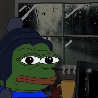 Pepe the Frog Cozy Winter Coffee Moments
